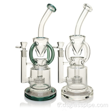 Toptan Hookah Bubbler Cam Su Borusu 14mm Kuvars Banger Dab Yağı Teçhizat Recycler